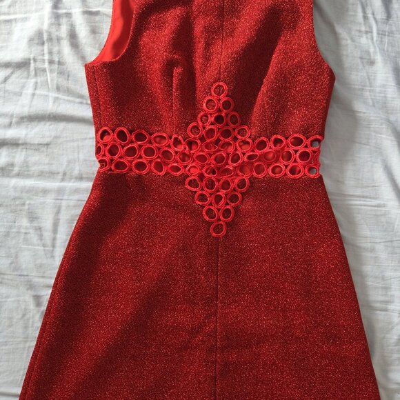 BNWT ASOS Red Dress US4 Petite Fit Like XS/US2 - Picture 5 of 6